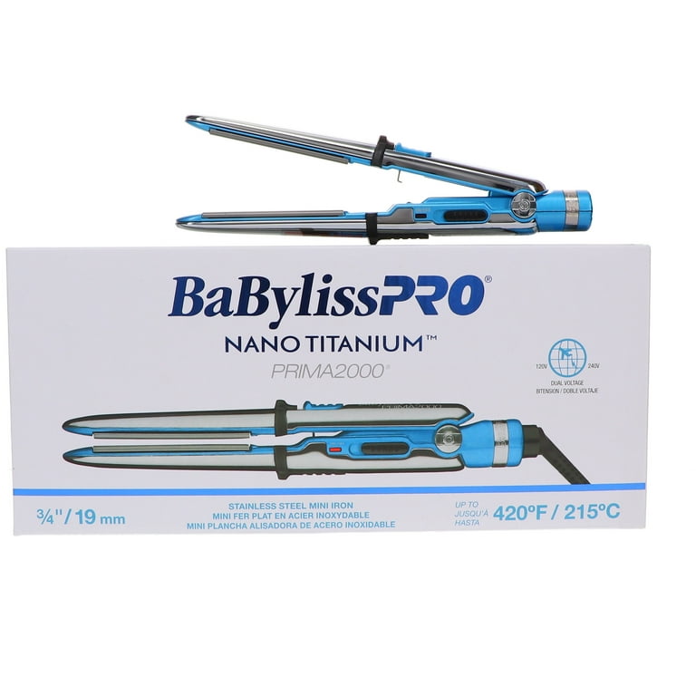 BaBylissPRO Nano Titanium™ Prima2000 3/4" Travel Size Stainless Steel Mini Iron