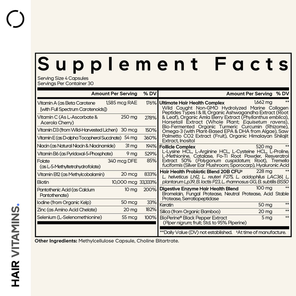 Codeage Vitamins Hair 120 Capsules